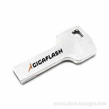 Key-shaped USB Flash Disks, 1 to 256GB Capacity, High Reading and Writing Speed